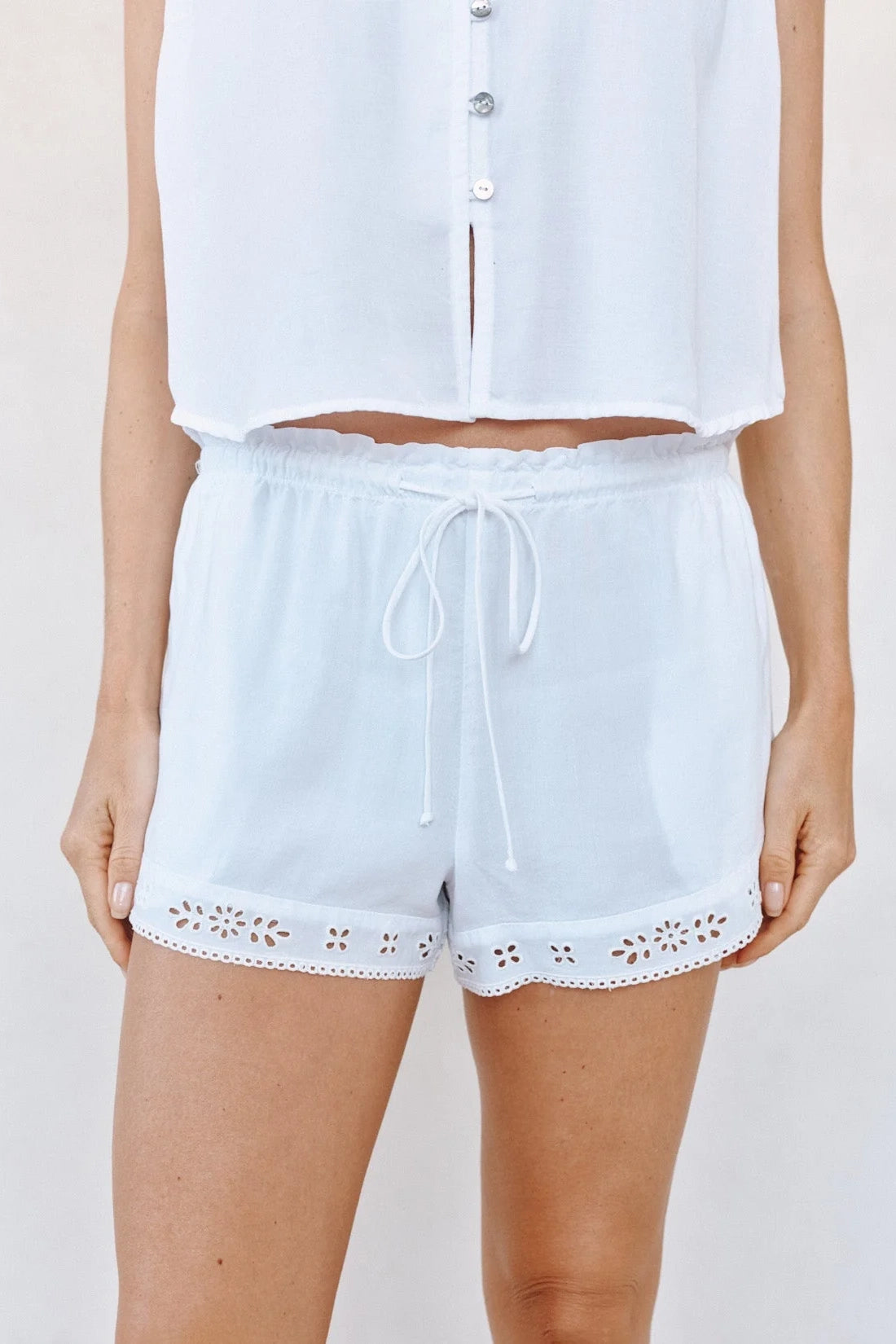 Embroidery Trimmed Short Shorts Bella Dahl