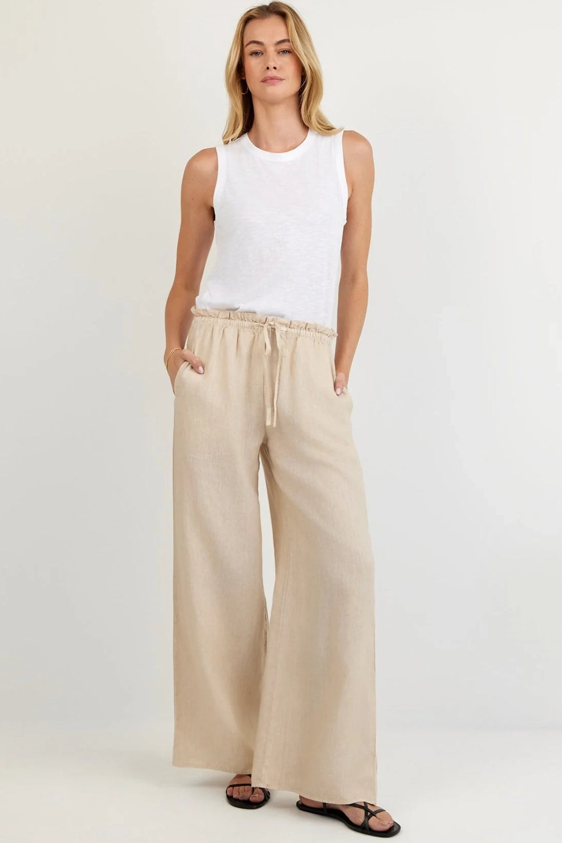 Ruffle Waist Wide Leg Pant Pants Bella Dahl