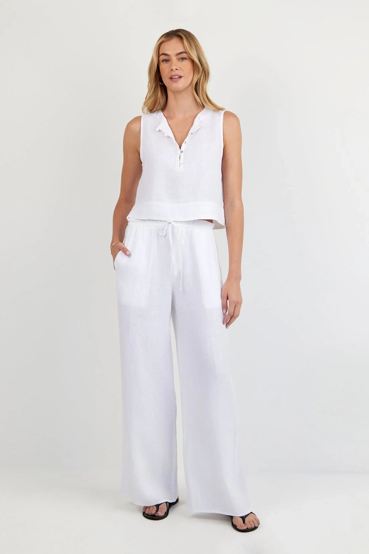 Ruffle Waist Wide Leg Pant Pants Bella Dahl