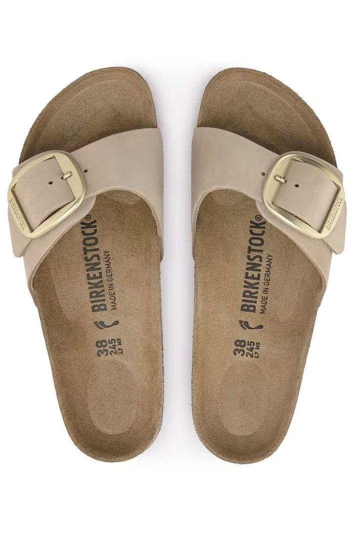 Madrid Big Buckle Nubuck Leather Footwear Birkenstock