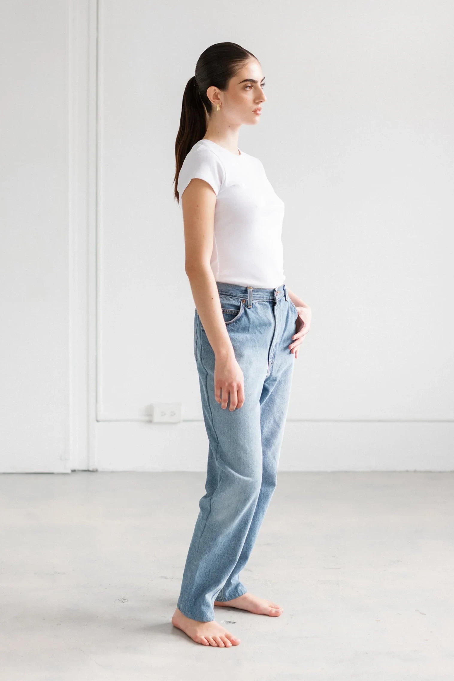 Ribbed Tee T-Shirts Brunette the Label