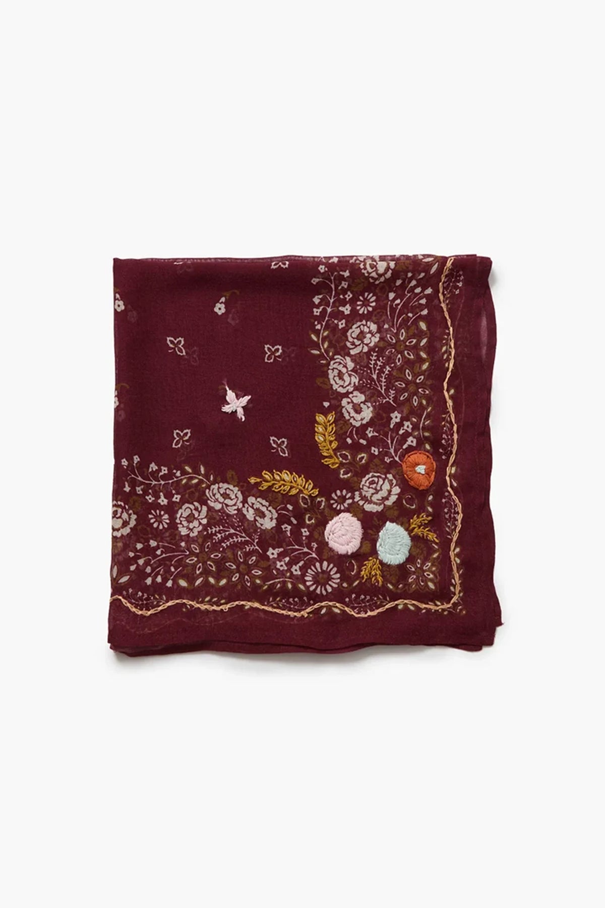 Embroidered Floral Bandana Accessories Chan Luu