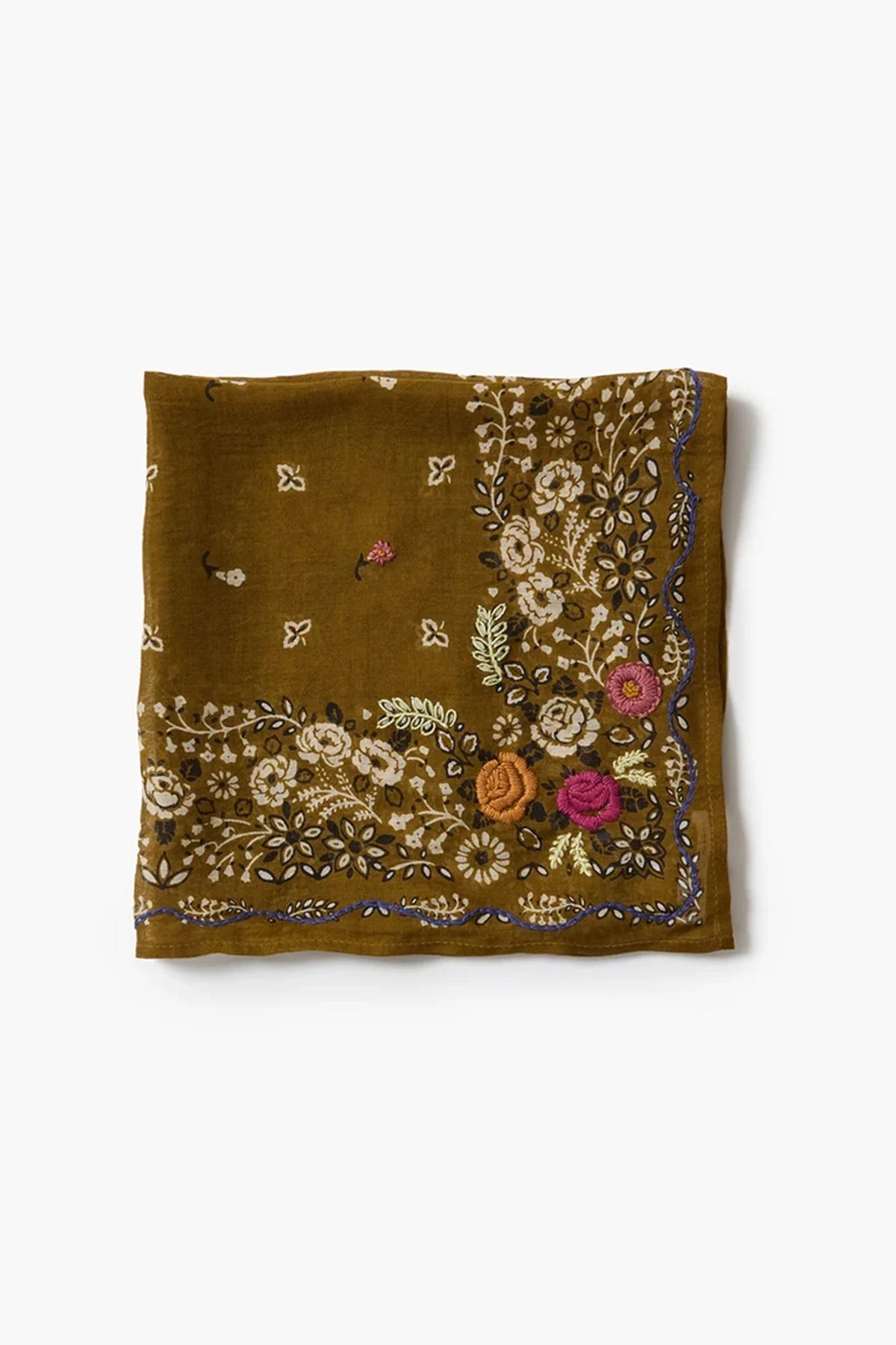 Embroidered Floral Bandana Accessories Chan Luu