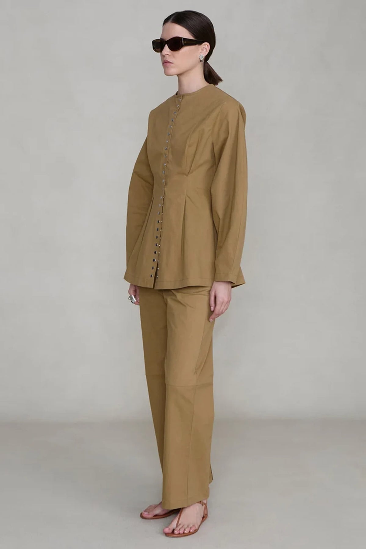 Pinch Waist Snap Jacket Jackets &amp; Coats Chan Luu
