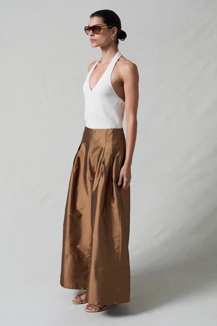 Techno Taffeta Ultra Wide Leg Trouser Pants Chan Luu