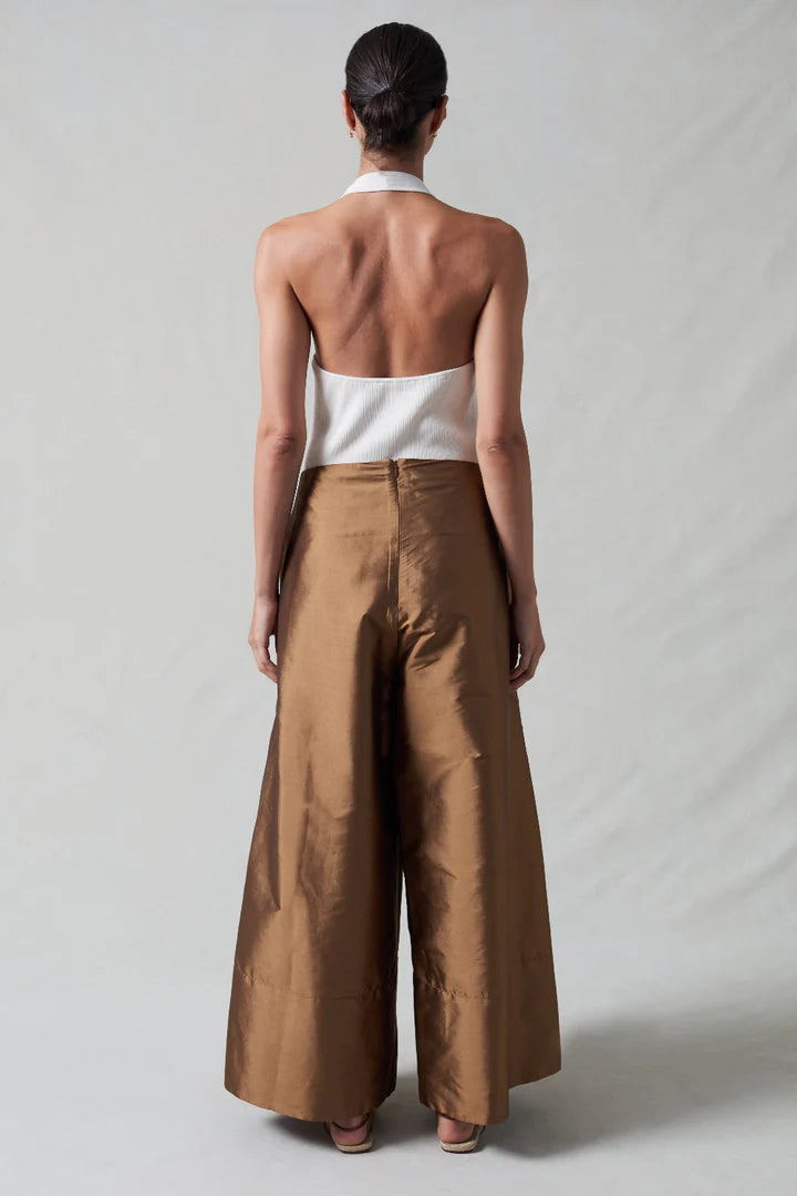 Techno Taffeta Ultra Wide Leg Trouser Pants Chan Luu