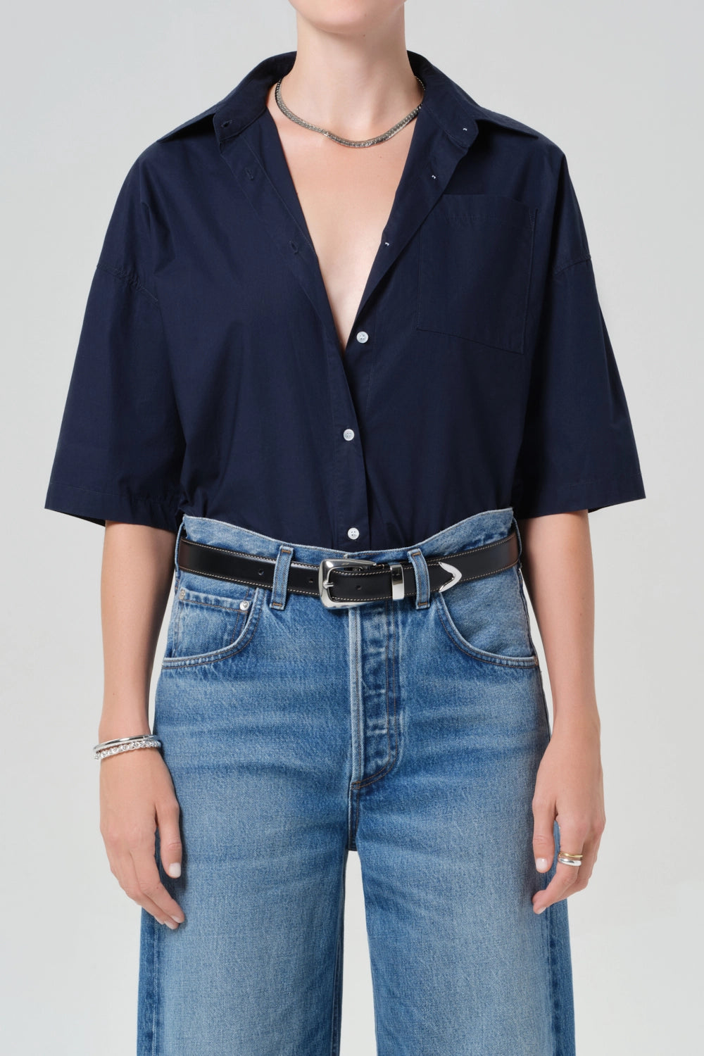 Frances Cropped Cape Button Up Tops Citizens of Humanity