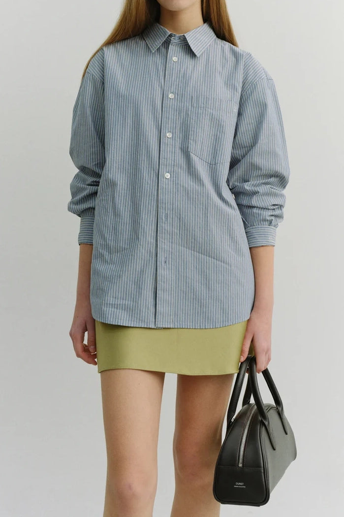 Unisex 2-Way Oversized Striped Shirt Shirts &amp; Tops Dunst