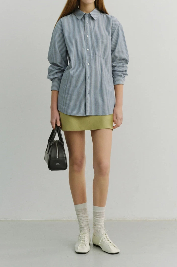 Unisex 2-Way Oversized Striped Shirt Shirts &amp; Tops Dunst
