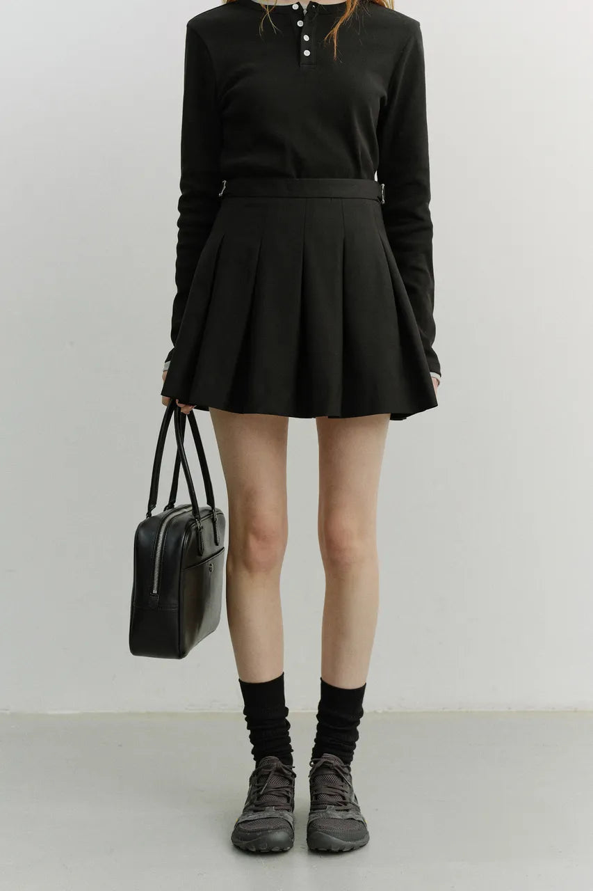 Pleats Mini Skirt Skirts Dunst