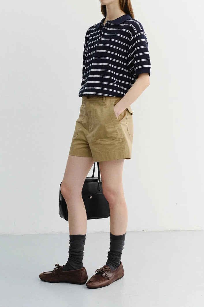 Multi Striped Polo Knit Shirts & Tops Dunst
