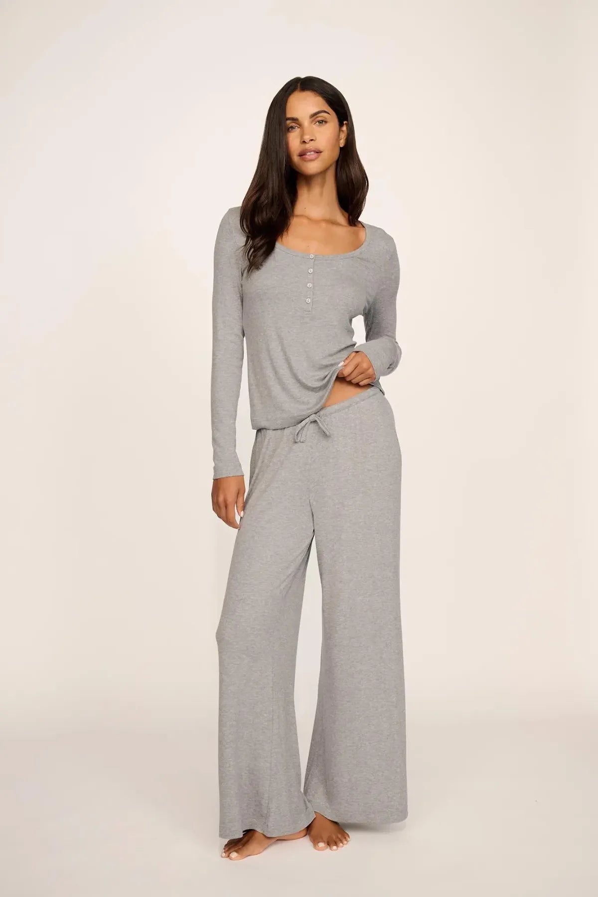 Dream Rib Long Sleeve Henley Tee Sleepwear Eberjey