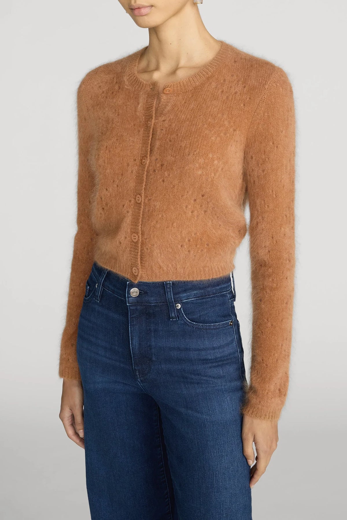 The Cashmere Airy Crew Cardigan Sweaters &amp; Knits Frame