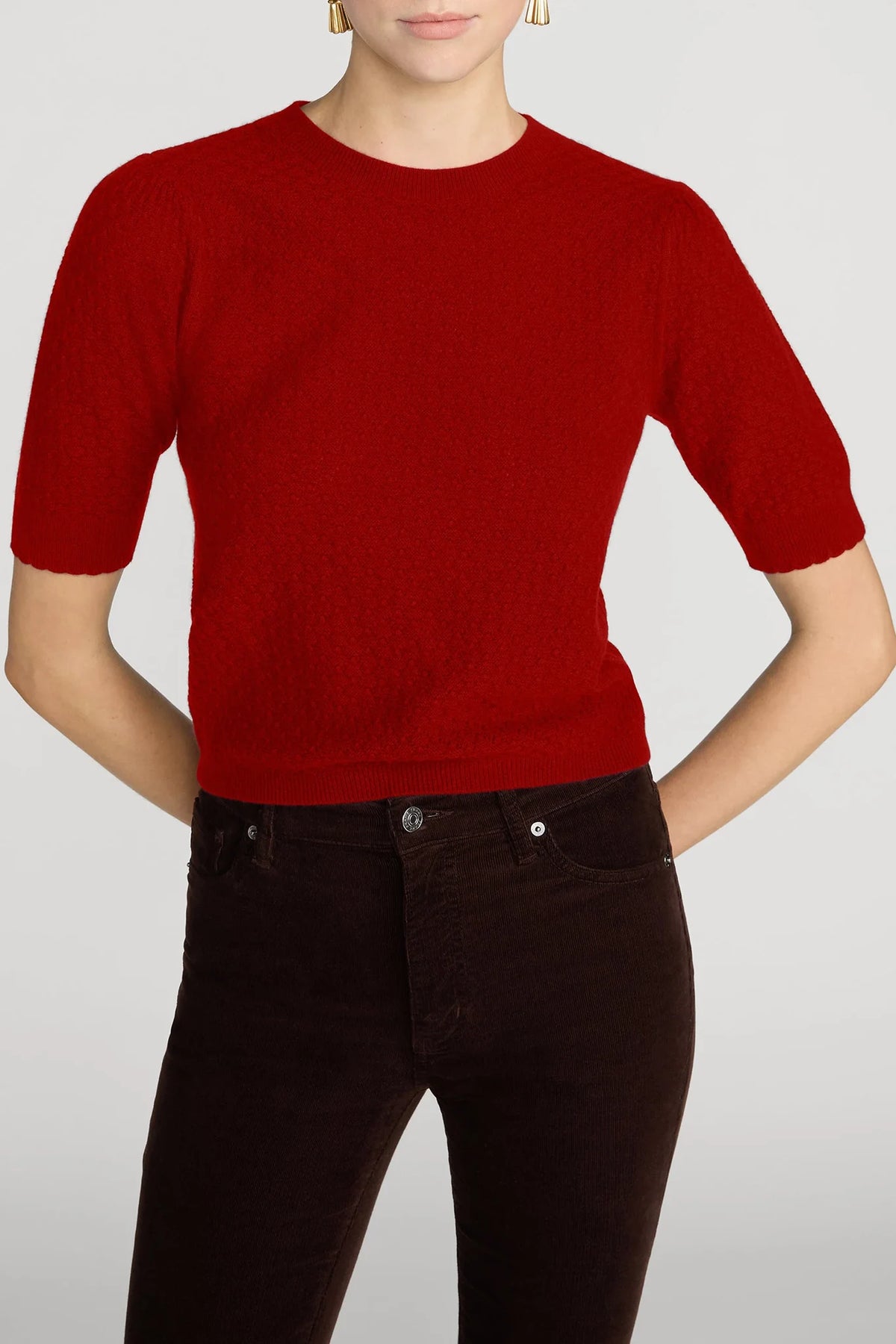 The Gathered Honeycomb Sweater