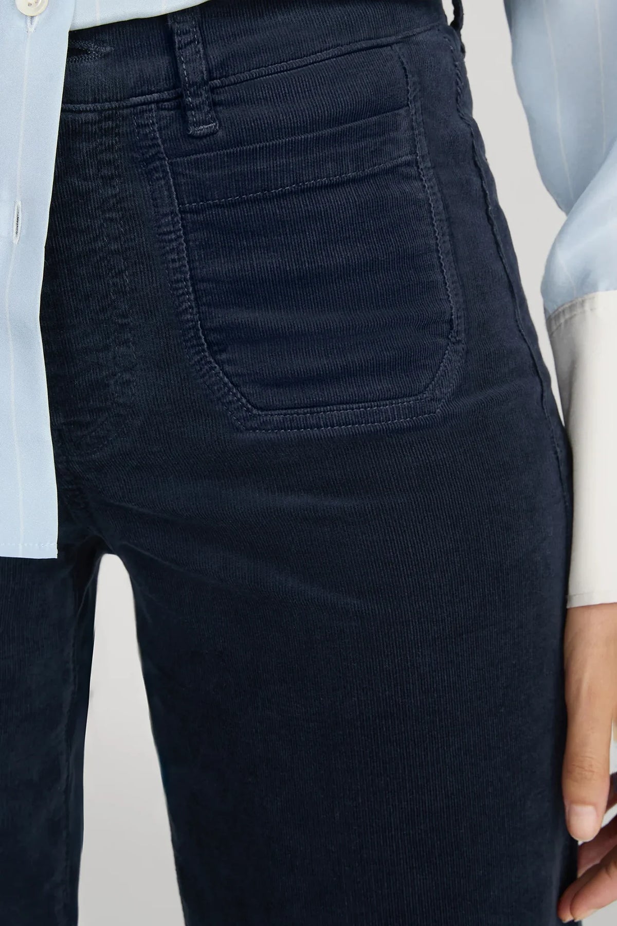 Le Slim Palazzo Modernist Pocket Corduroy Pants Frame