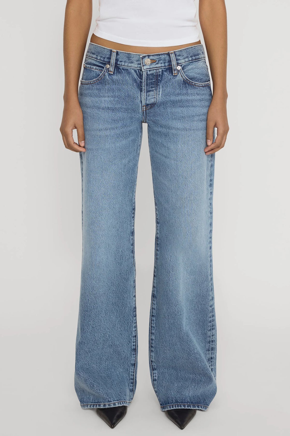 The Pixie Gray Jean Pants Frame