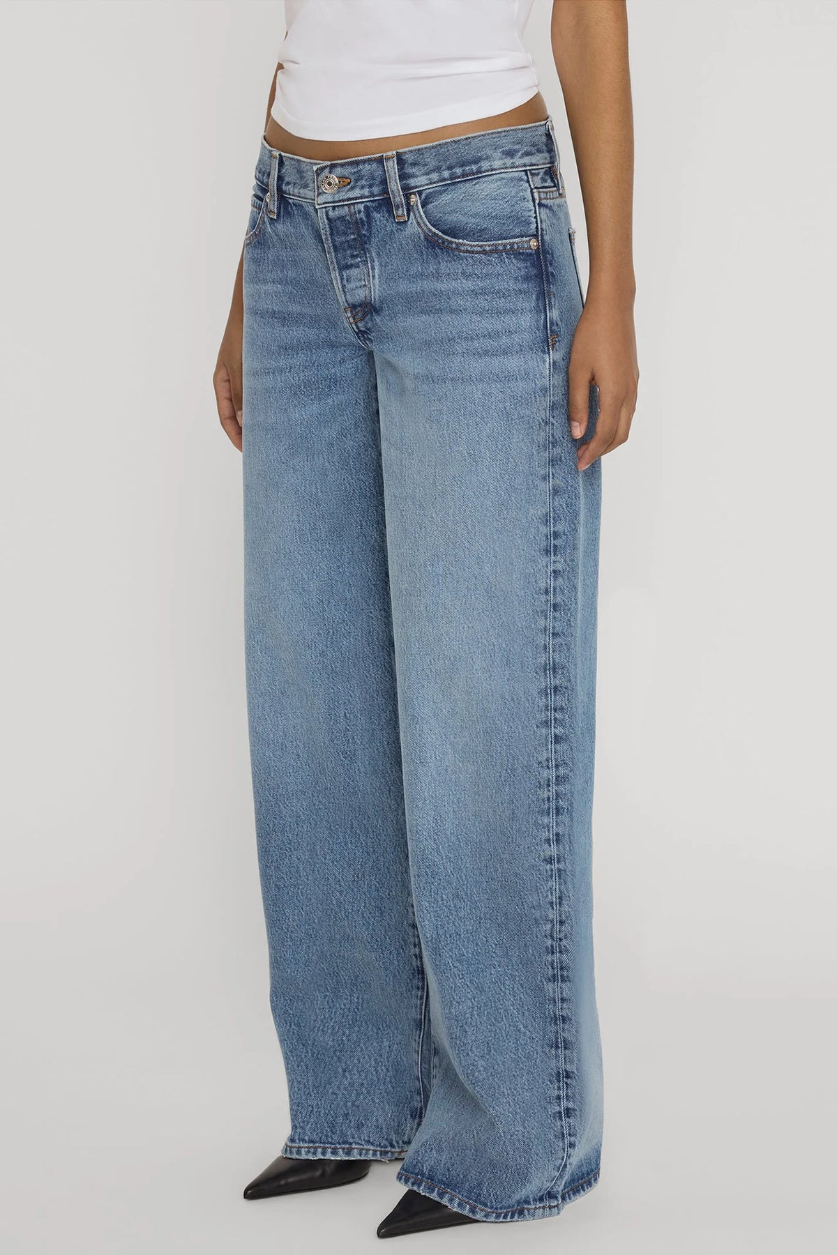 The Pixie Gray Jean Pants Frame