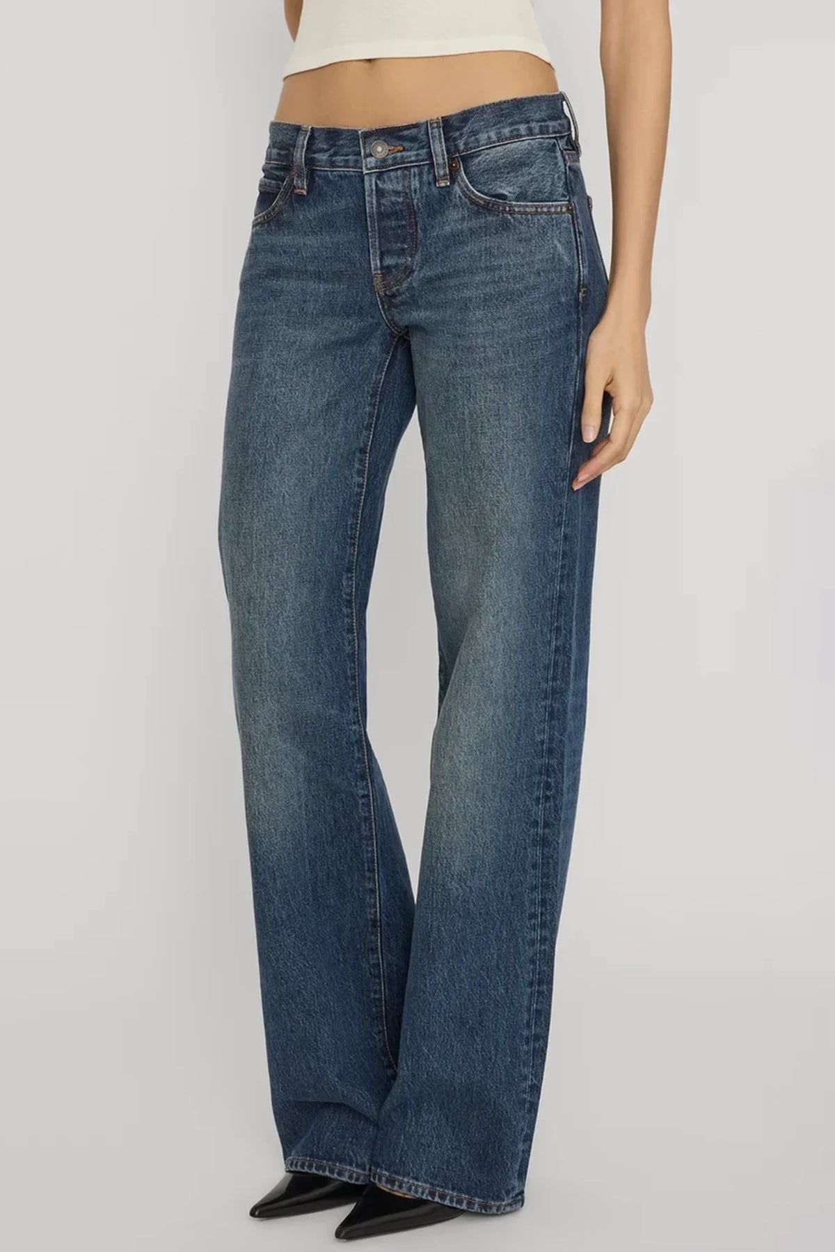 The Pixie Gray Jean Pants Frame