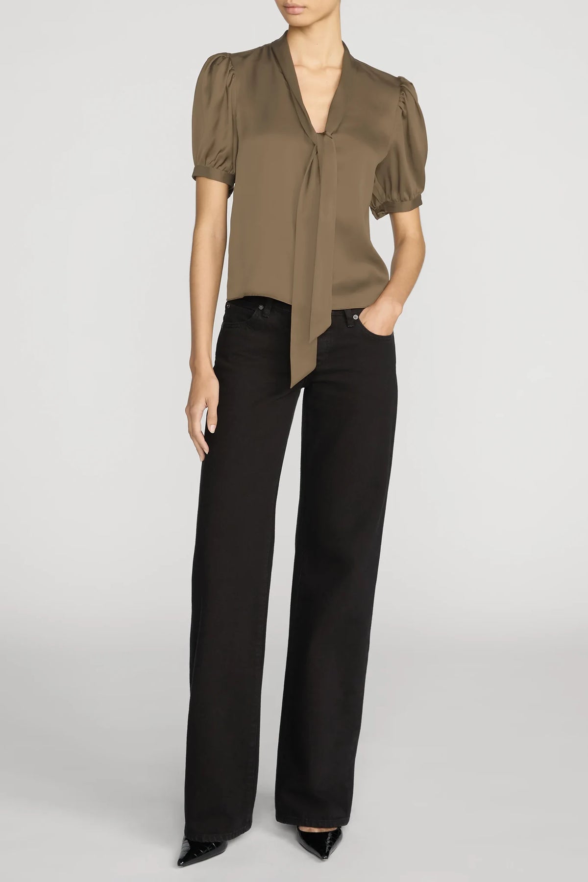 The Sonnet Tie Blouse Shirts &amp; Tops Frame