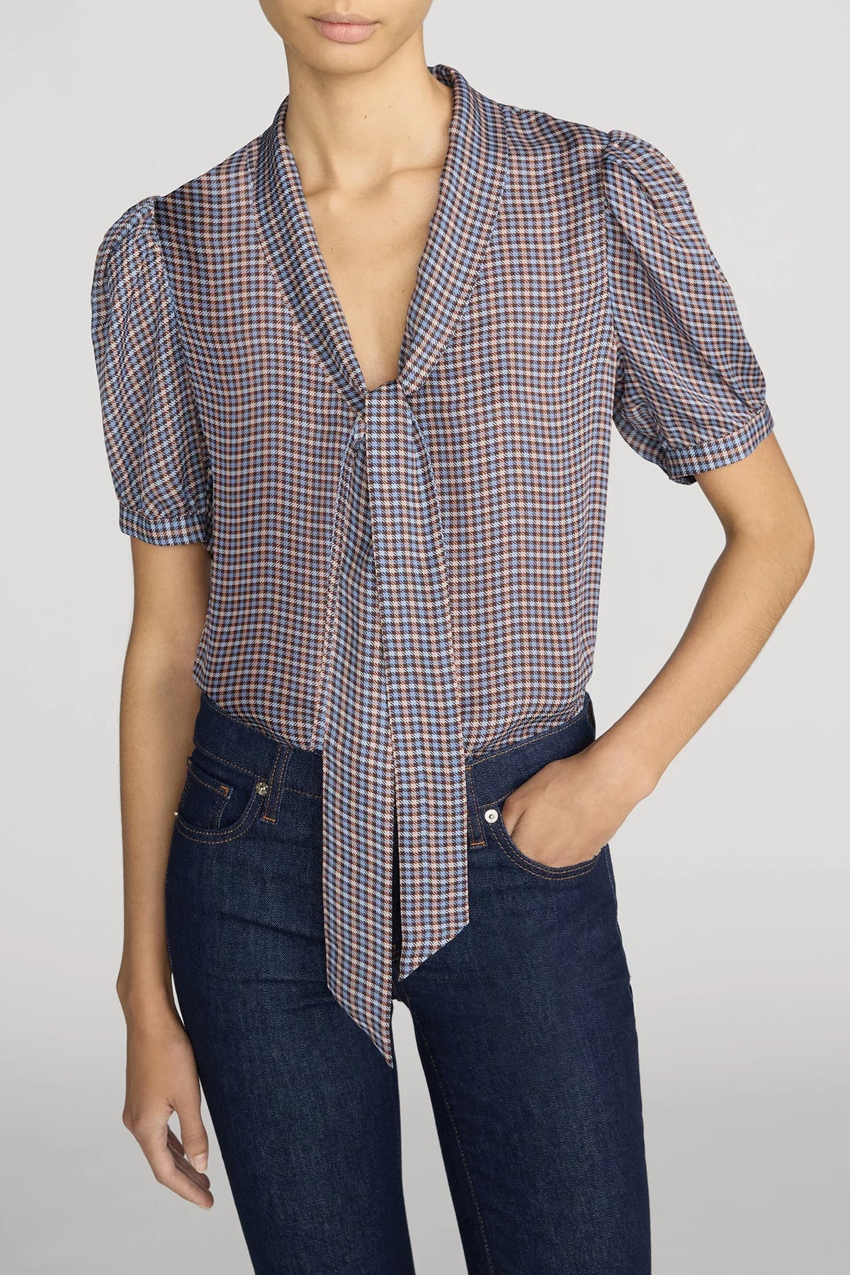 The Sonnet Tie Blouse Shirts & Tops Frame