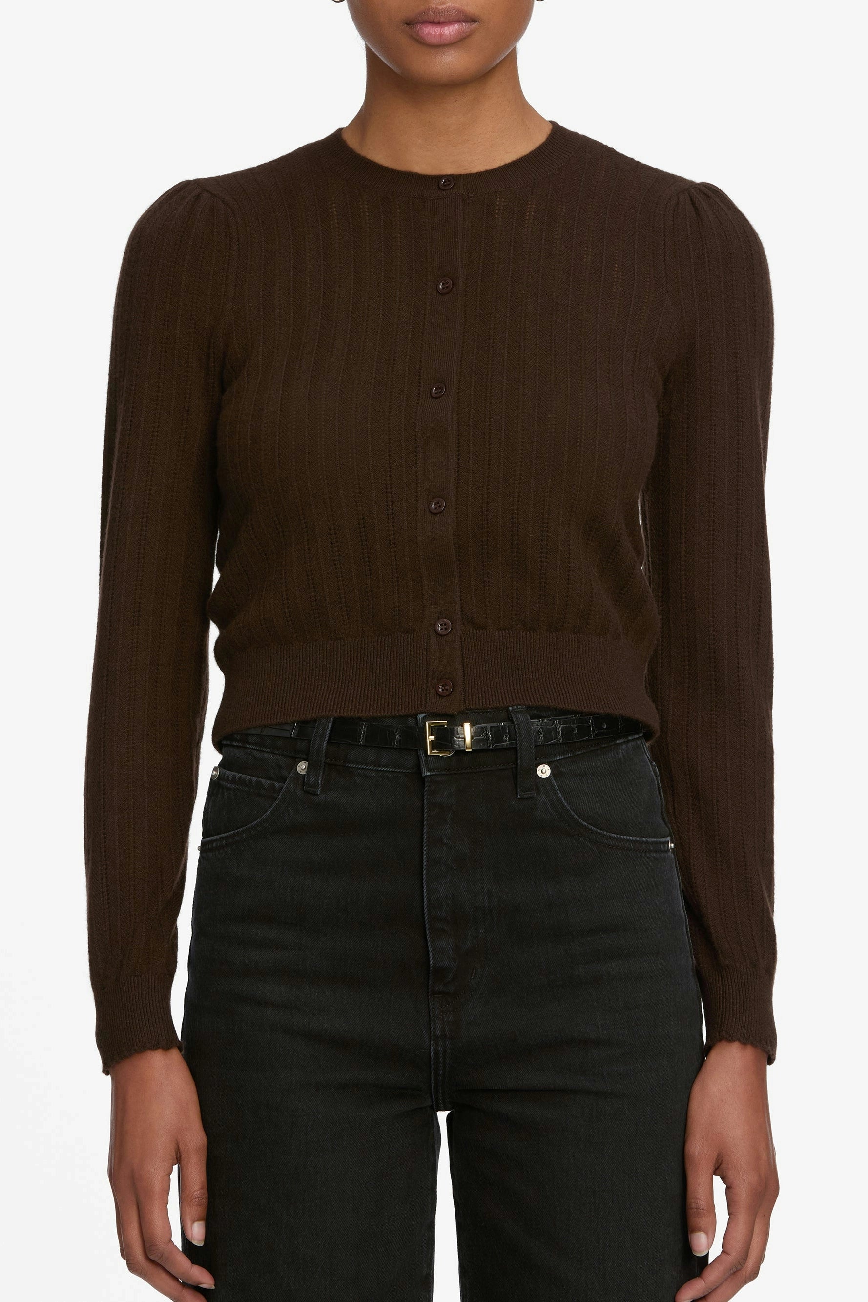 The Ladder Pointelle Cardi Sweaters & Knits FRAME