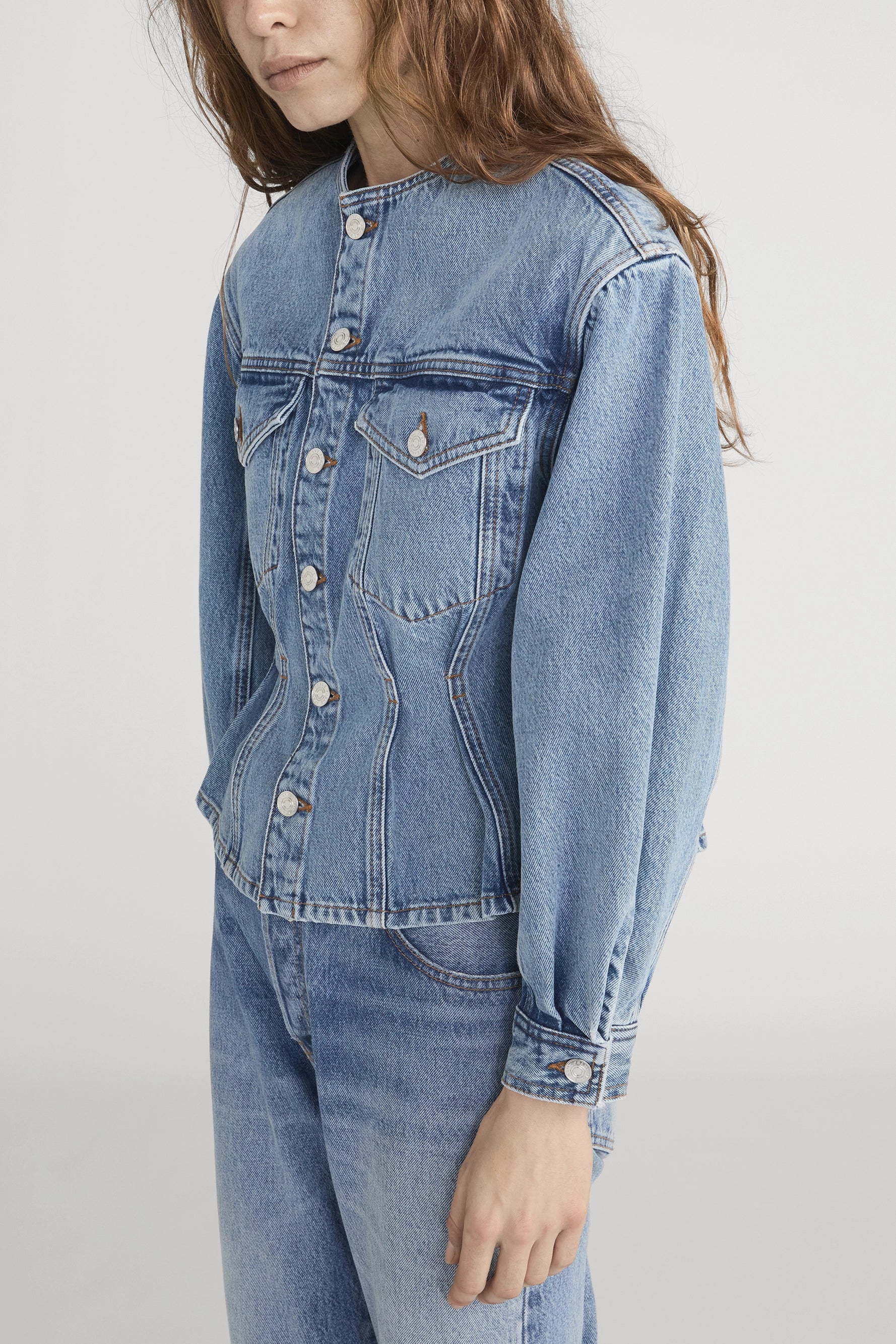 The Nipped Collarless Jacket Jackets &amp; Coats FRAME
