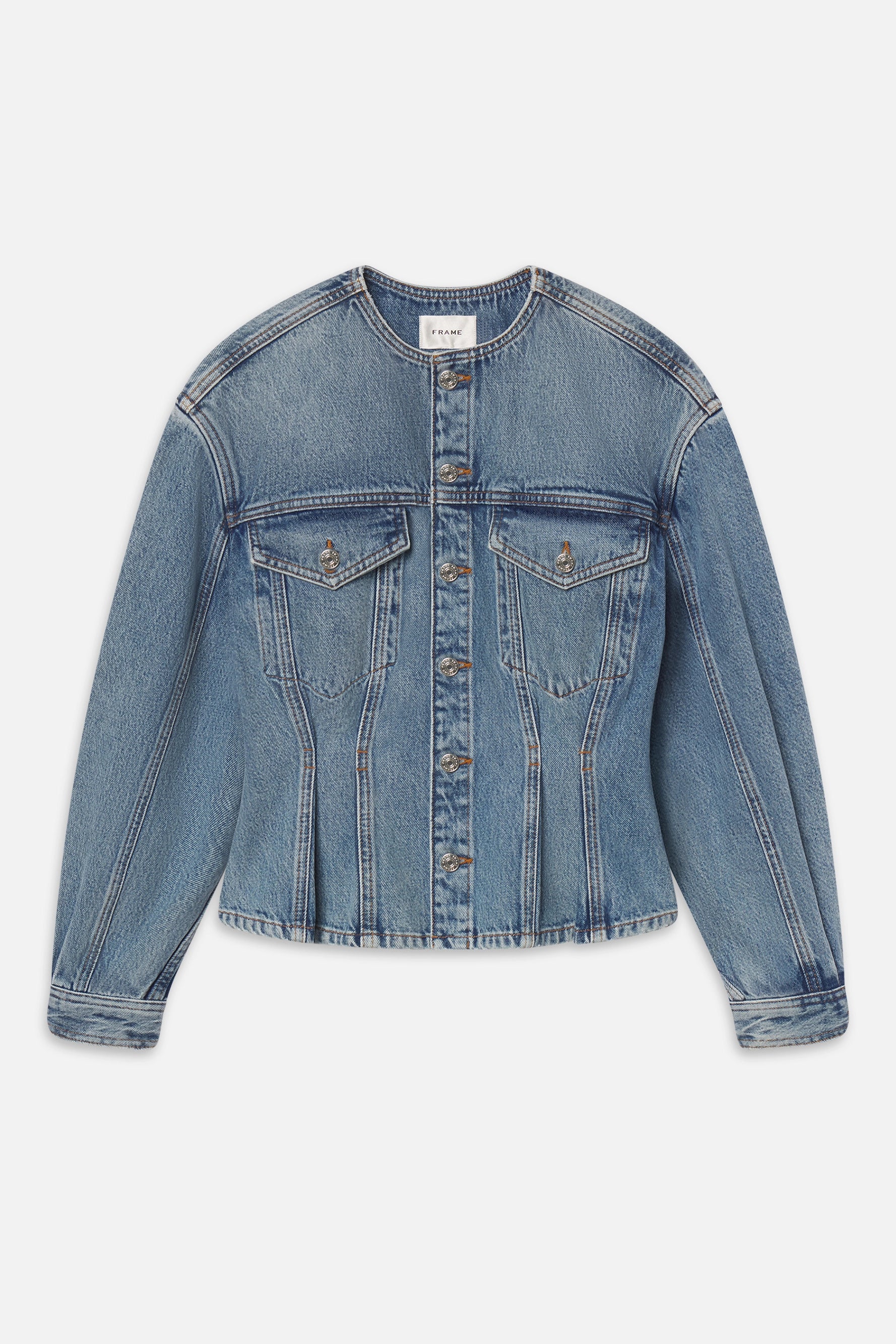 The Nipped Collarless Jacket Jackets &amp; Coats FRAME