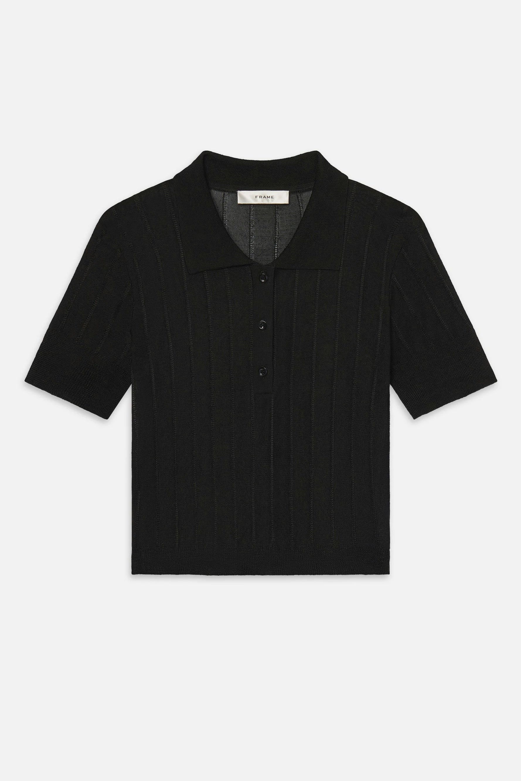 The Ribbed Polo Tops FRAME