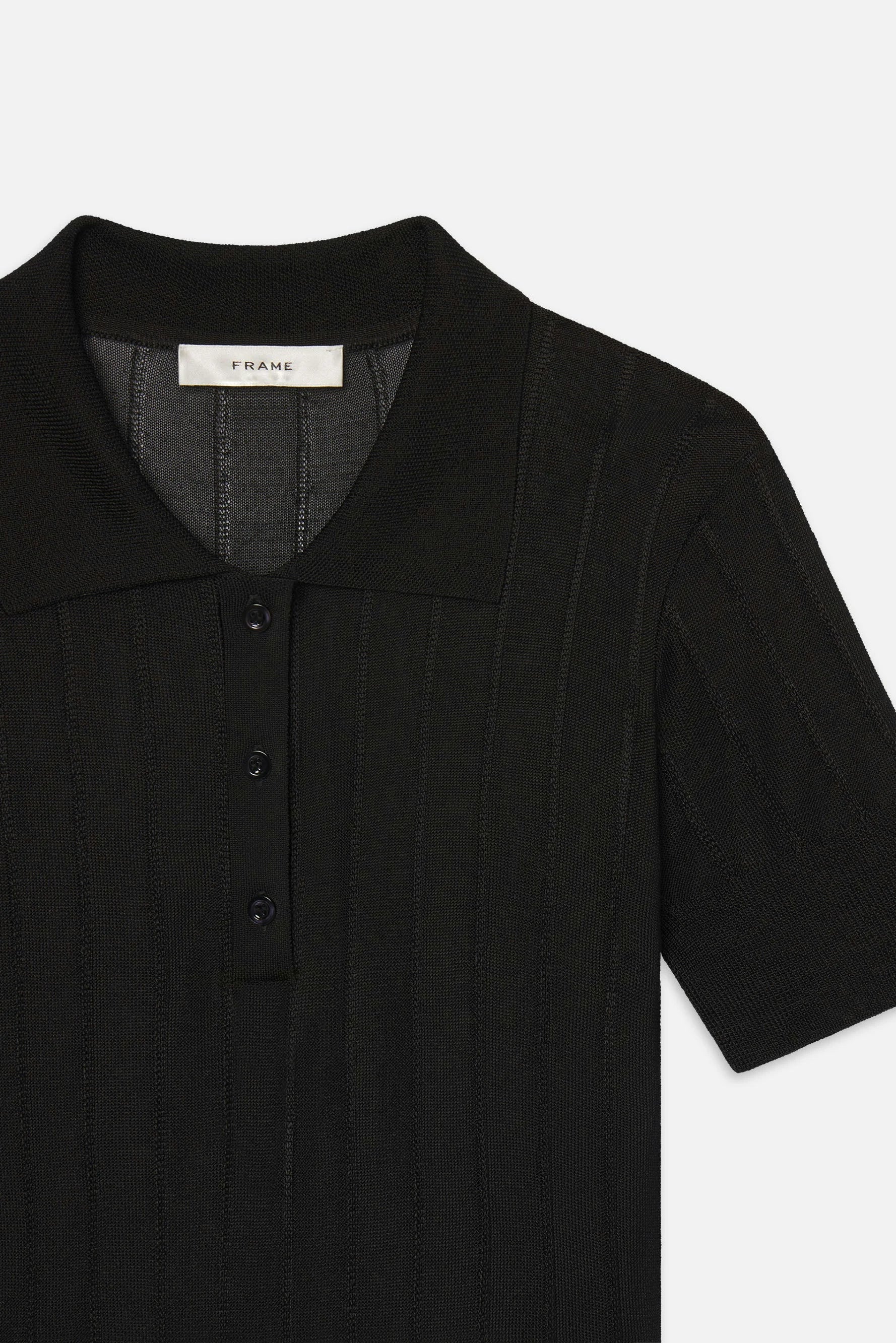 The Ribbed Polo Tops FRAME
