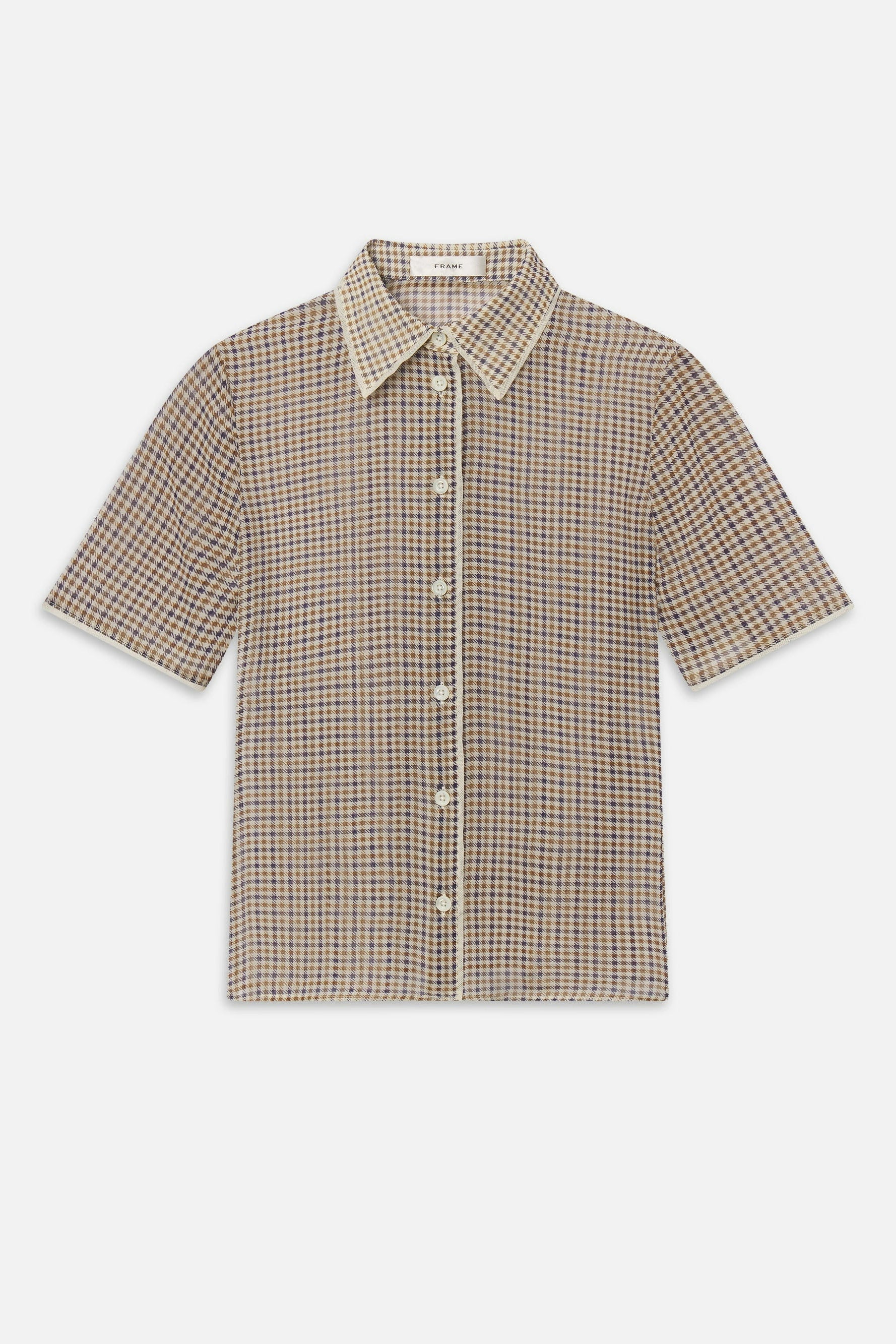 The Silk Check Shirt Tops FRAME