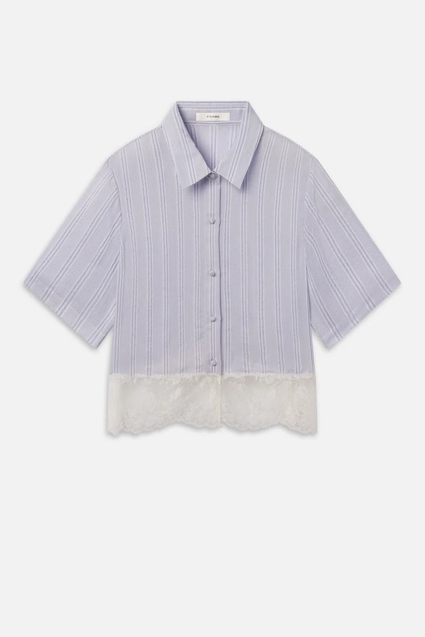 The Stripe Lace Shirt Shirts &amp; Tops FRAME