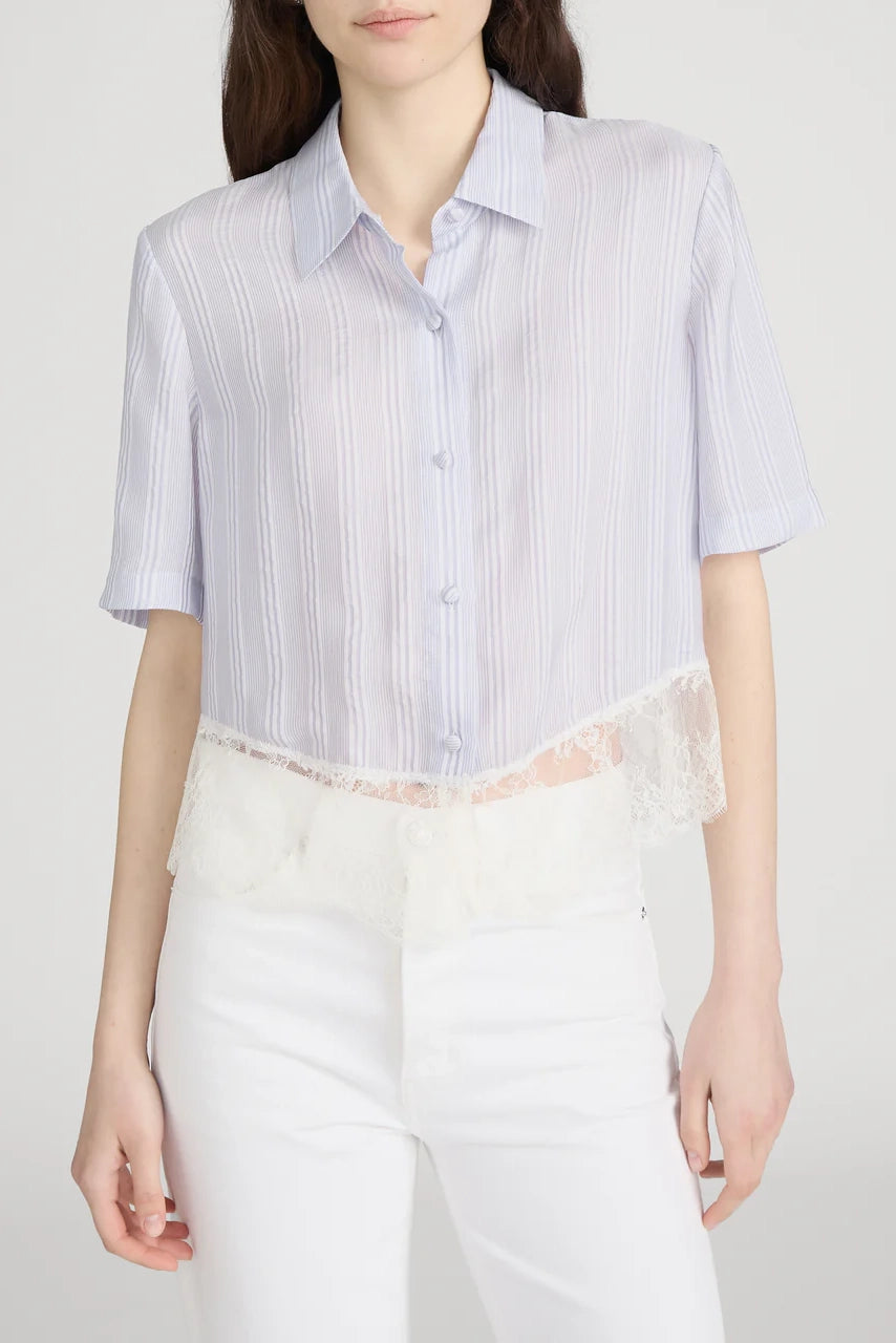 The Stripe Lace Shirt Shirts &amp; Tops FRAME