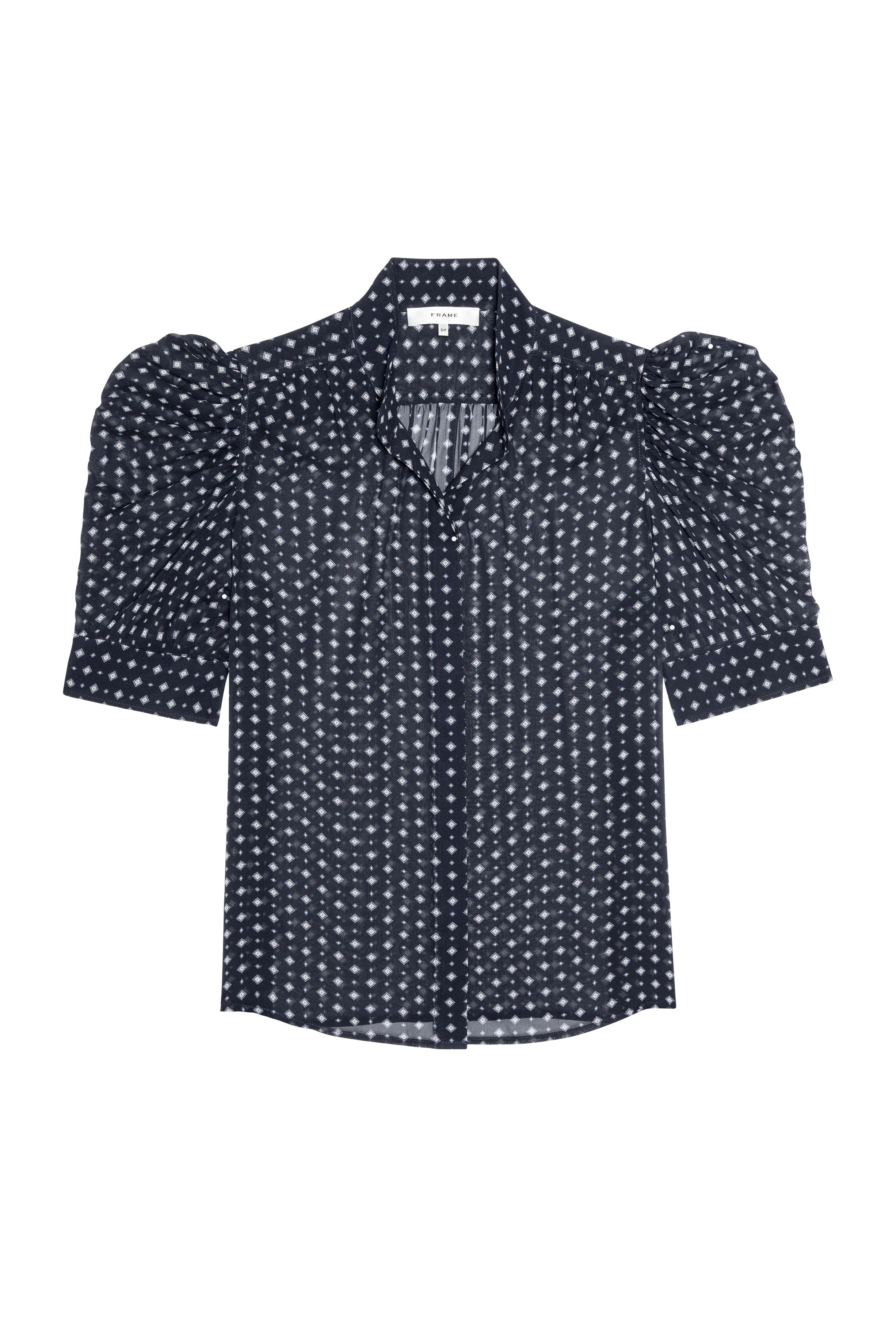 The Tie Print Gillian Top Tops FRAME