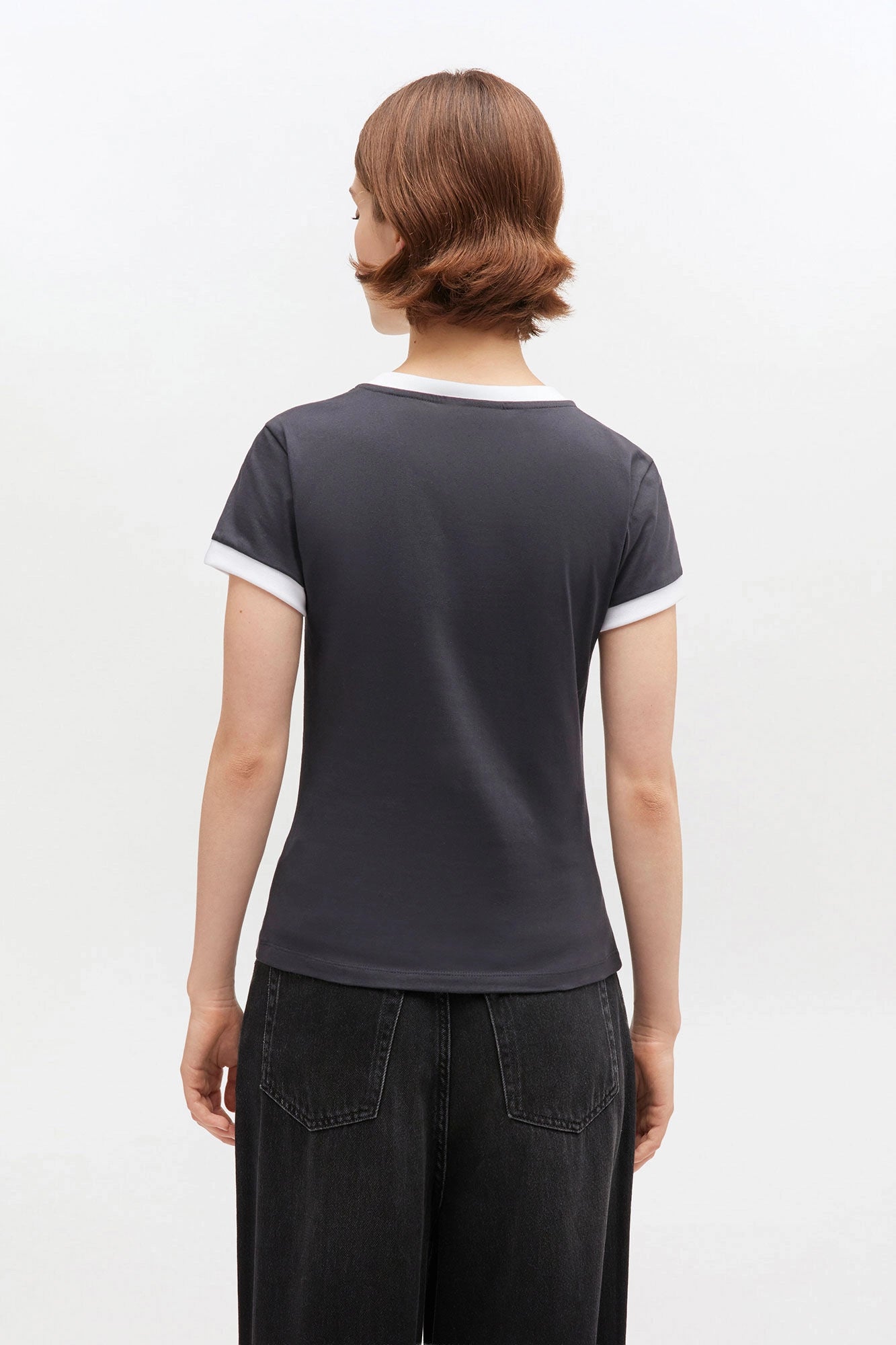 Black Cropped Teddy T-shirt T-Shirts Ganni
