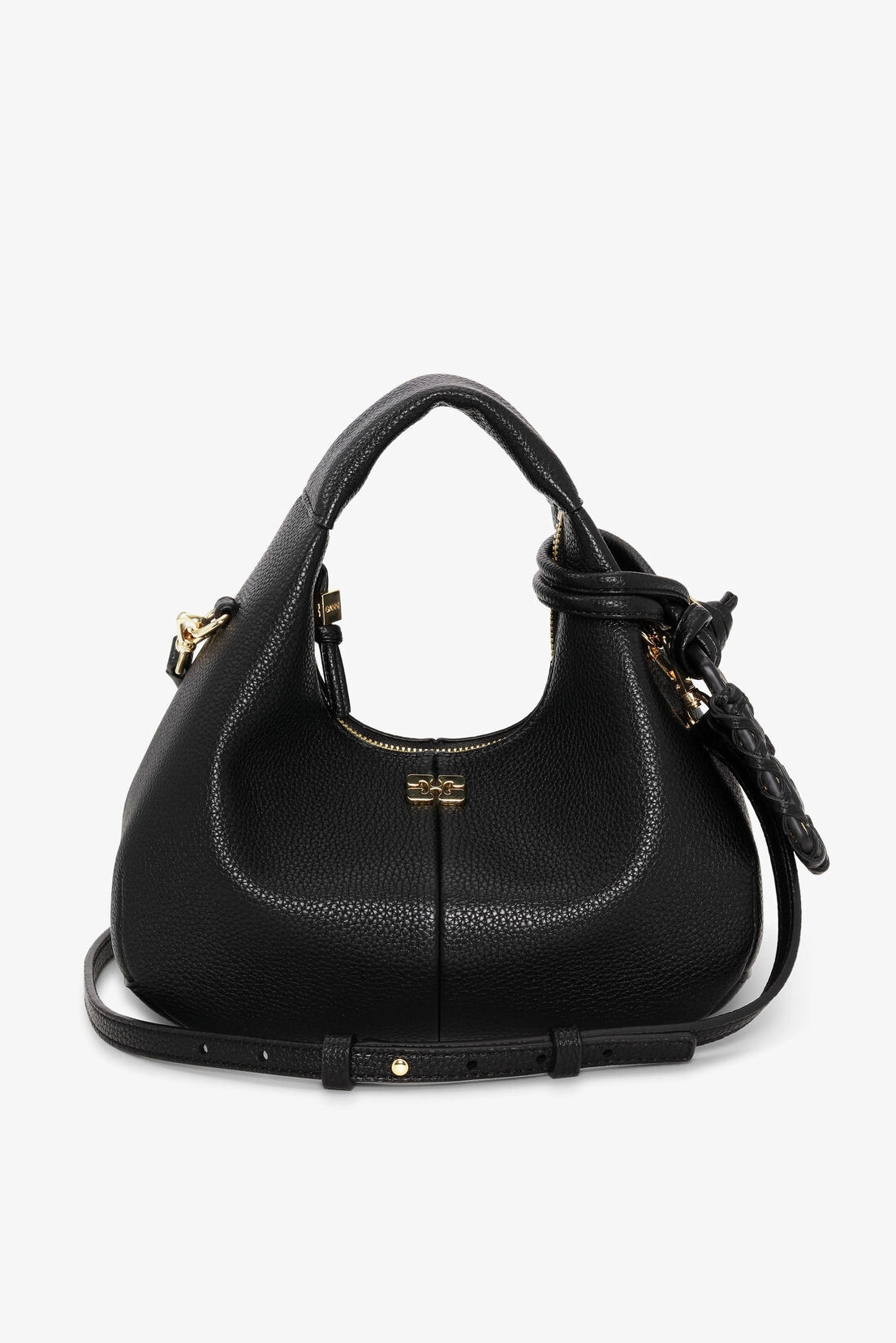 Black Mini Hobo Bag Accessories Ganni