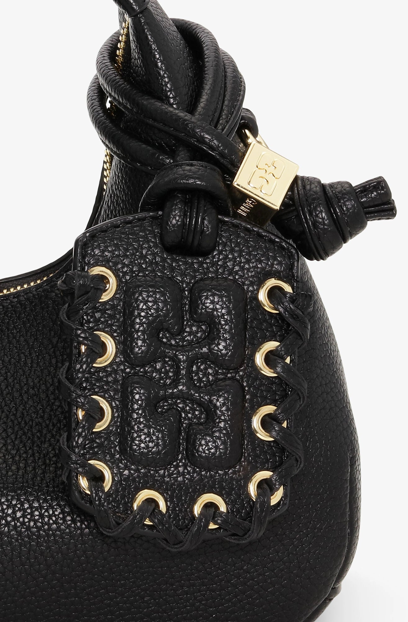 Black Mini Hobo Bag Accessories Ganni