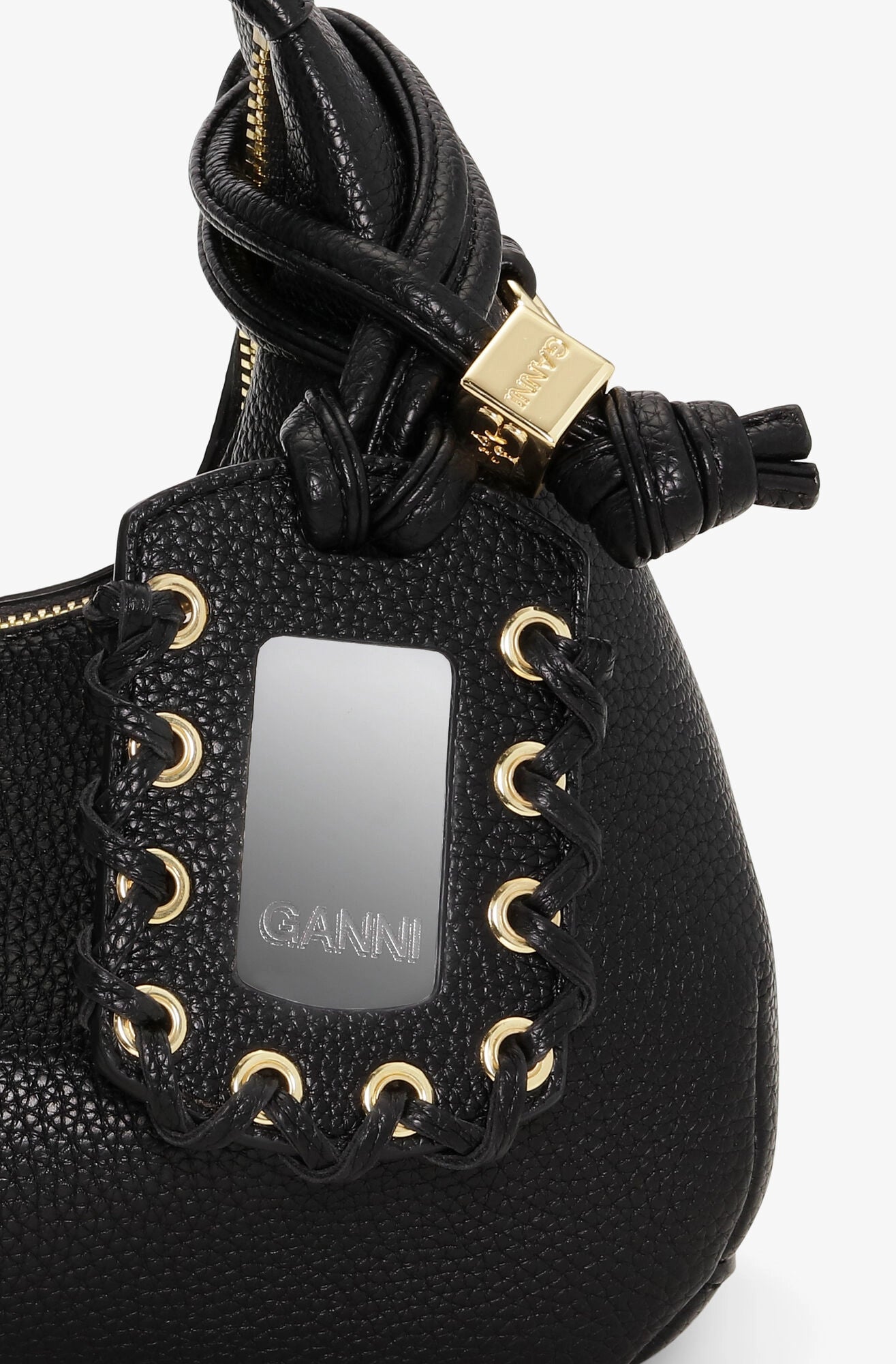 Black Mini Hobo Bag Accessories Ganni