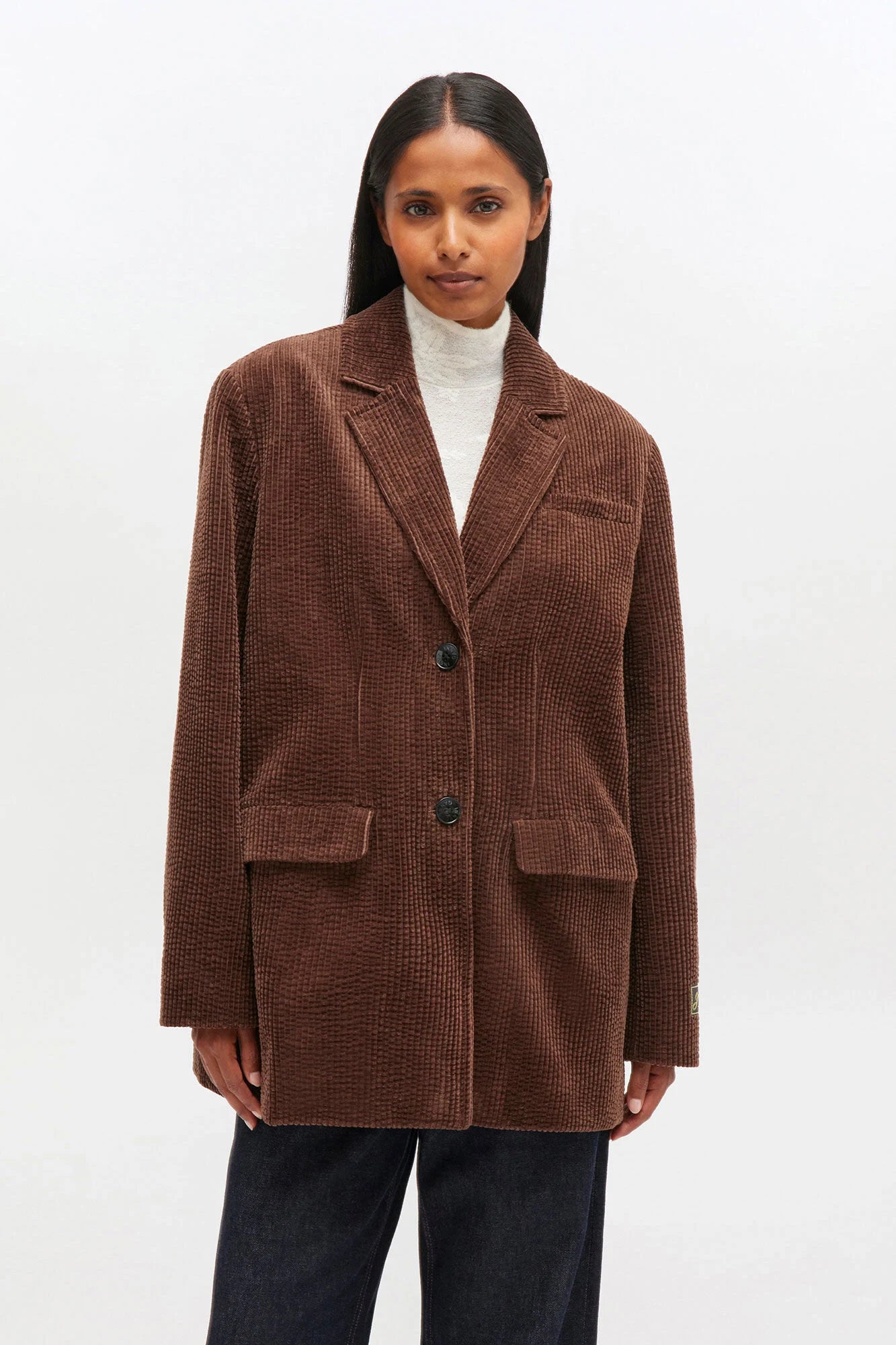 Brown Corduroy Blazer Jackets & Coats Ganni