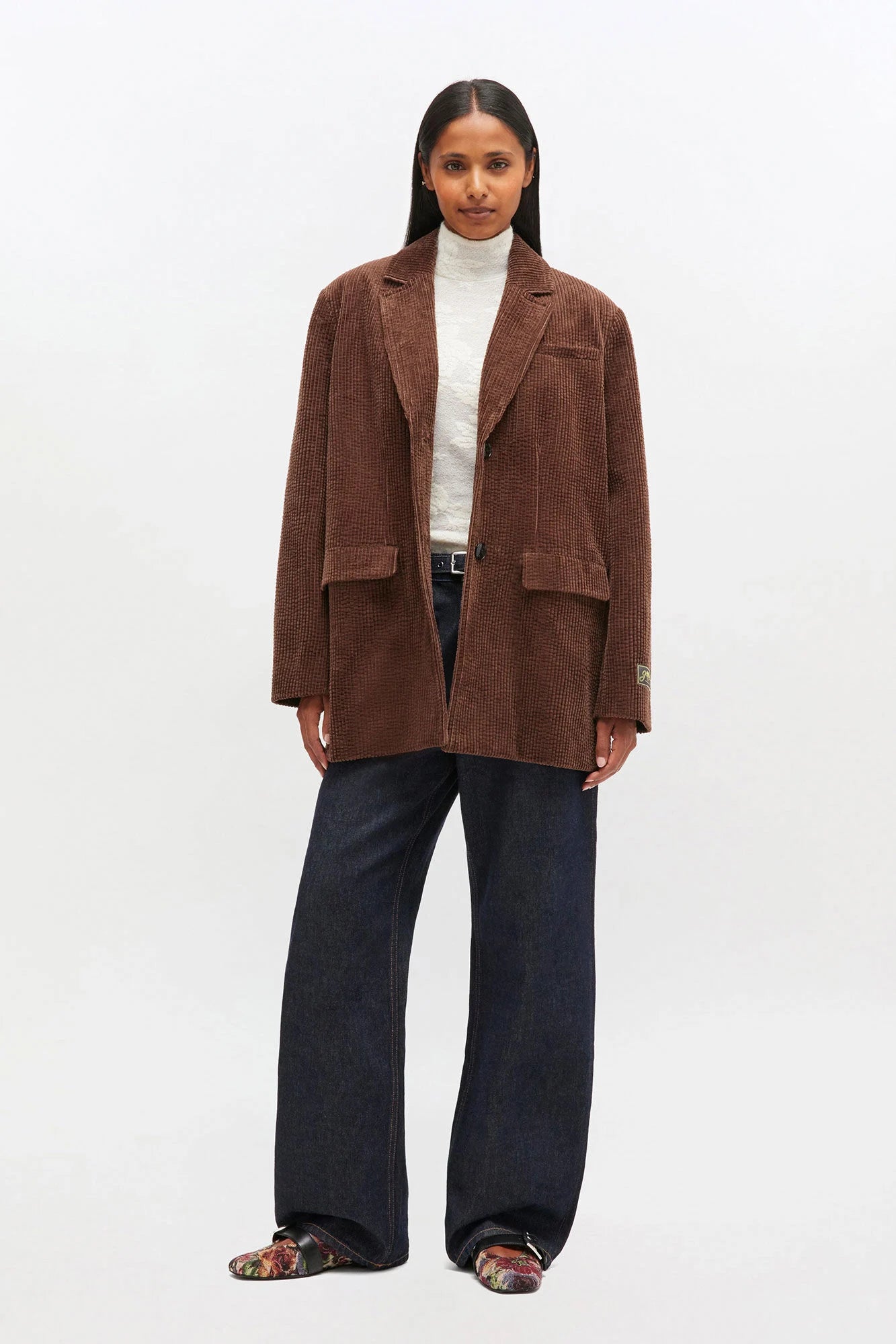 Brown Corduroy Blazer Jackets & Coats Ganni