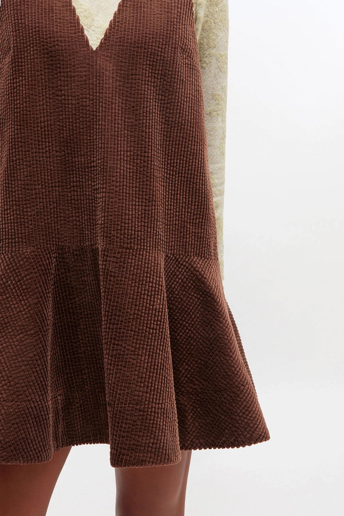 Brown Corduroy Mini Dress Dresses Ganni