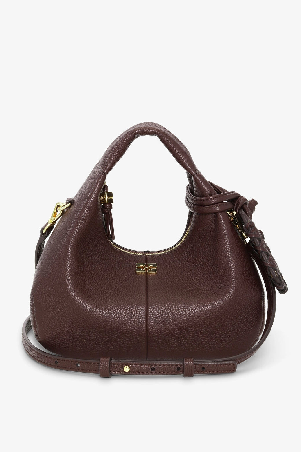 Brown Mini Hobo Bag Accessories Ganni