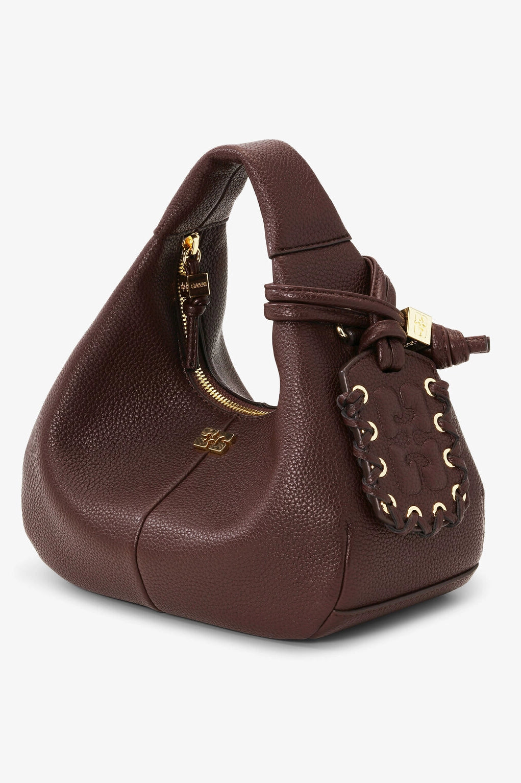 Brown Mini Hobo Bag Accessories Ganni