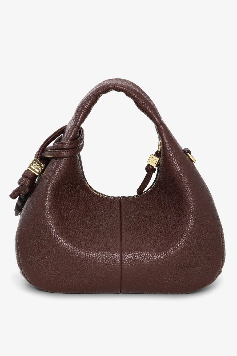 Brown Mini Hobo Bag Accessories Ganni