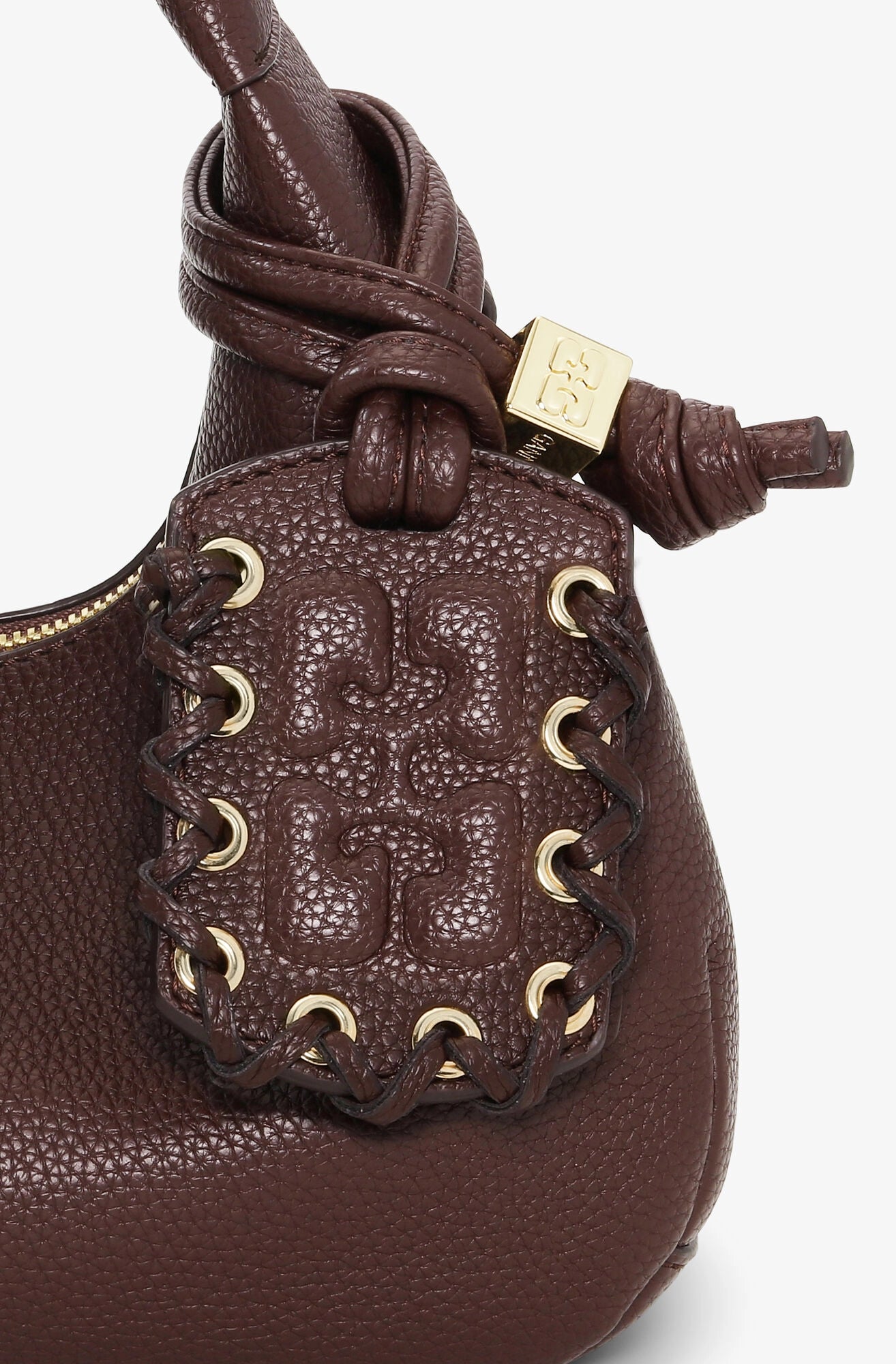 Brown Mini Hobo Bag Accessories Ganni