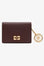 Card Holder With Flap in Grained Brown Accessories Ganni