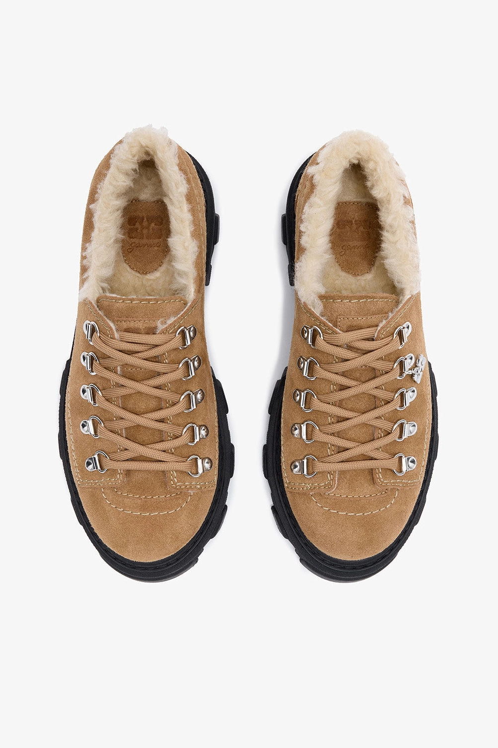 Cleated Derbies in Brown Footwear Ganni