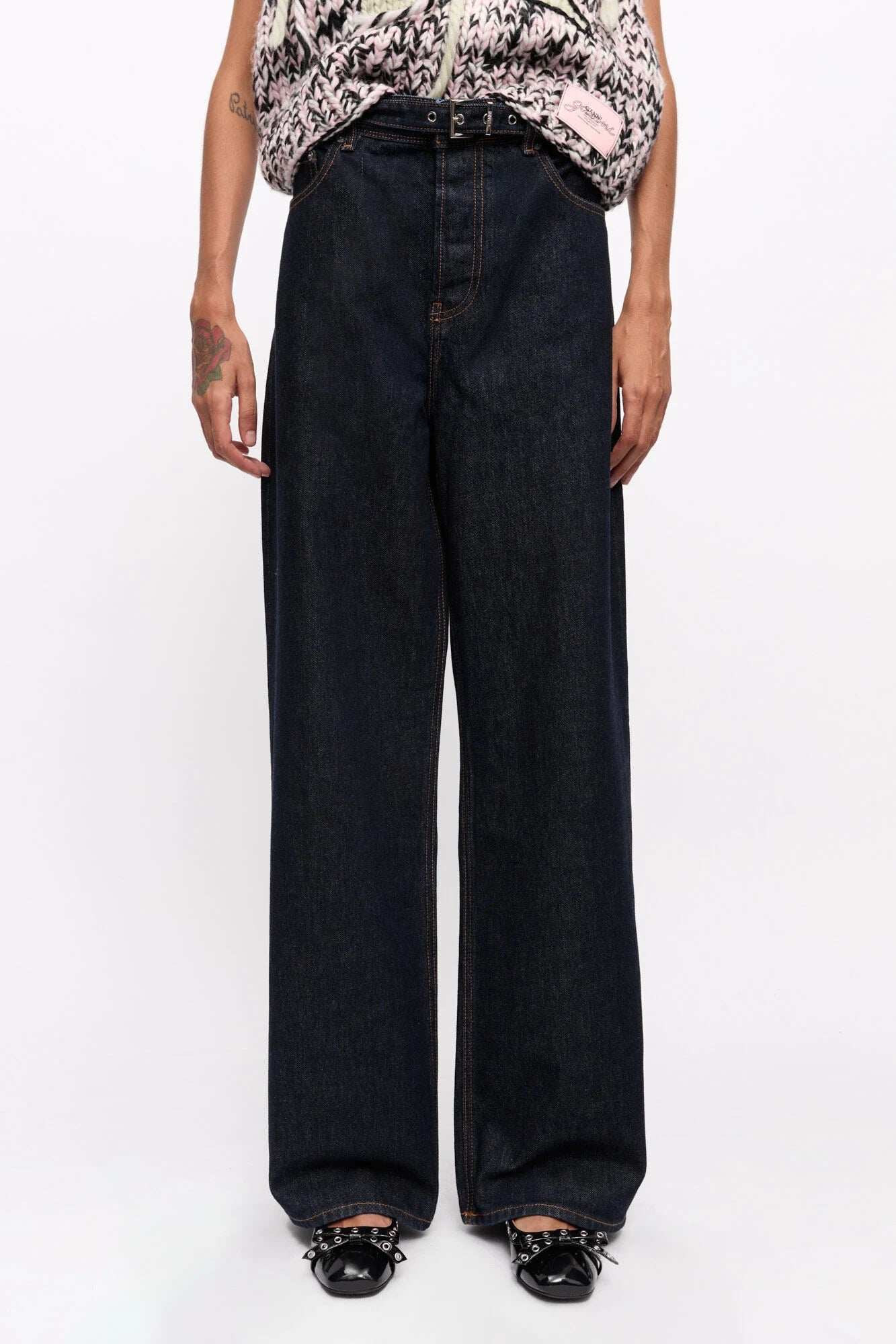 Dark Blue Izey Jeans Pants Ganni