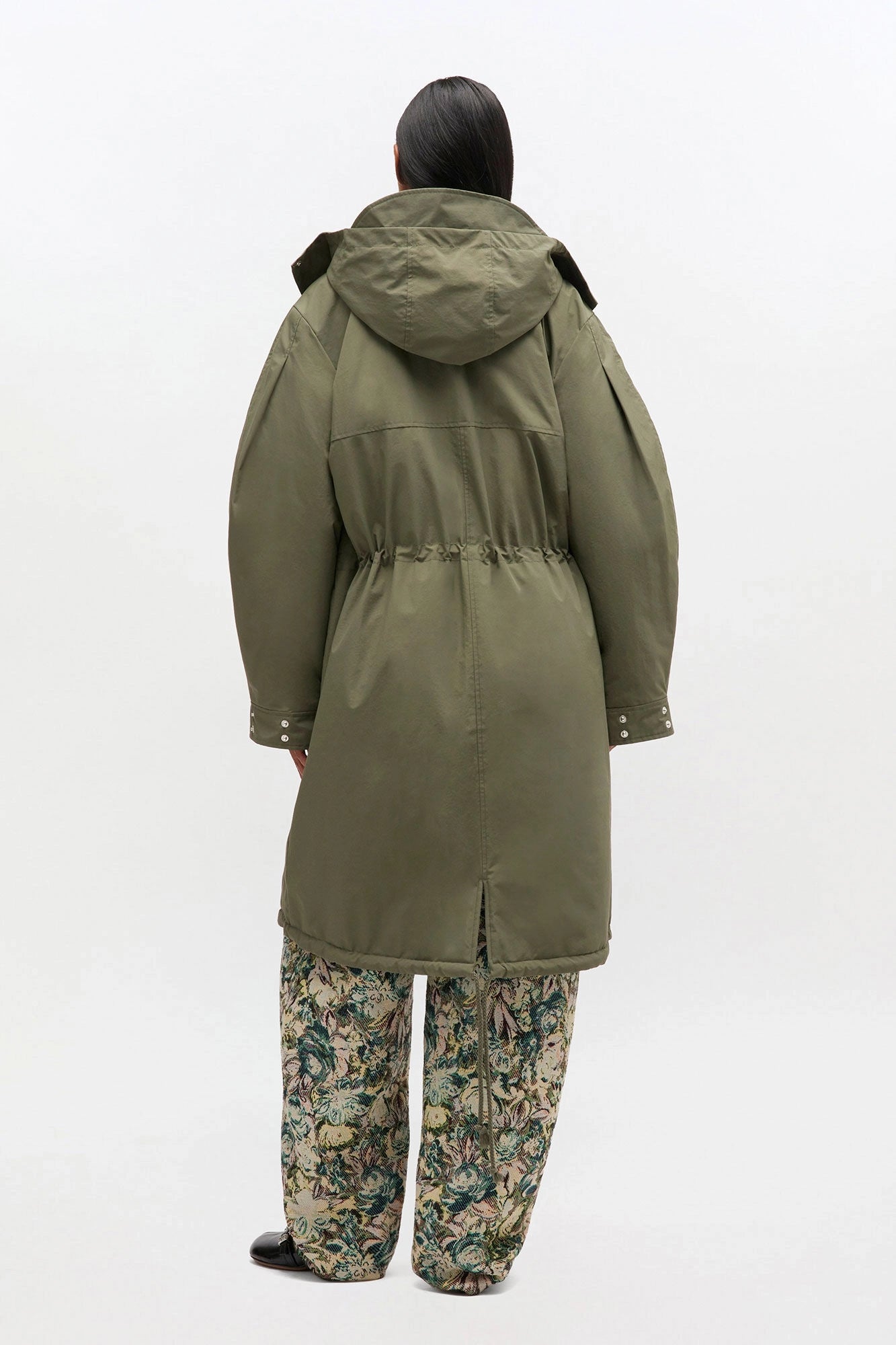 Green Tri-Layer Parka Coat Jackets & Coats Ganni