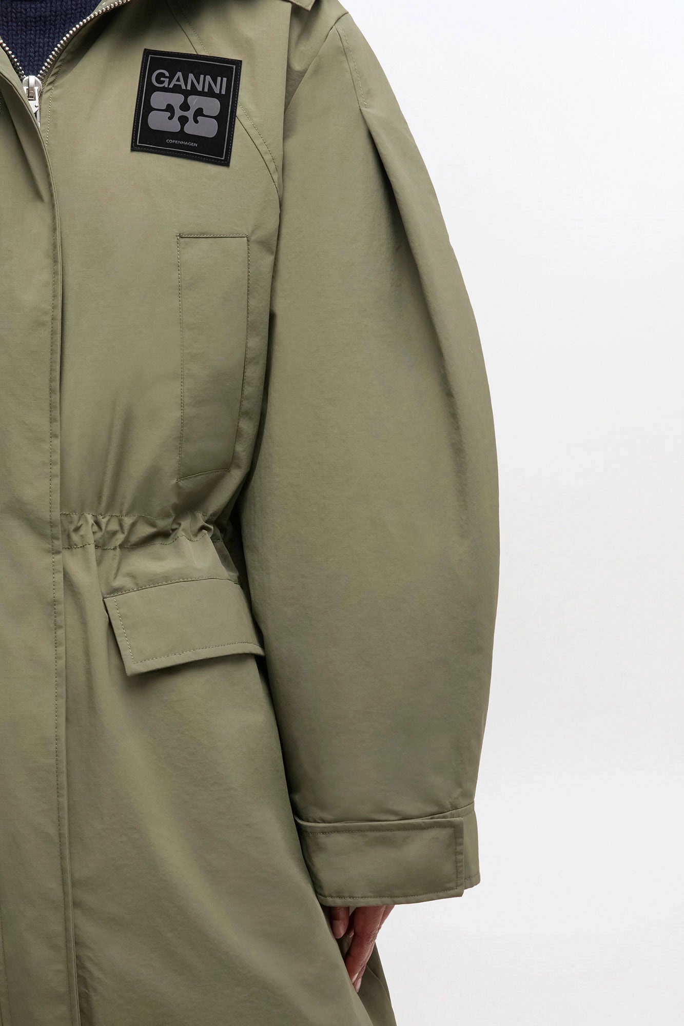 Green Tri-Layer Parka Coat Jackets &amp; Coats Ganni