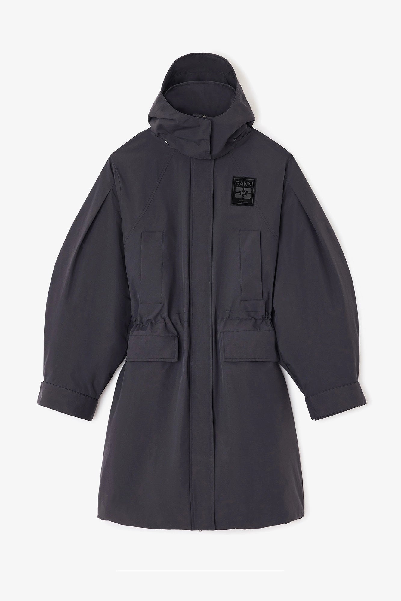 Dark Grey Tri-Layer Parka Coat Jackets &amp; Coats Ganni